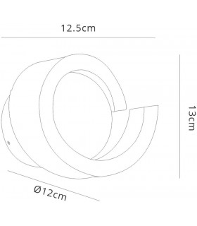 1 Light Round Wall Lamp, 12W LED, 3000K, 900lm, Sand White - 2