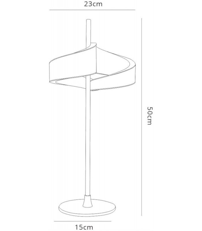 2 Light Table Lamp, 12W LED, 3000K, 900lm, Sand White - 2
