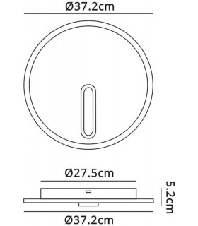 Ceiling 37cm Round, 30W LED, 4000K, 2100lm, Sand White - 2