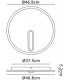 Ceiling 47cm Round, 40W LED, 4000K, 2800lm, Sand White - 2