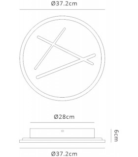 Ceiling 37cm Round, 30W LED, 4000K, 2100lm, Sand White - 2