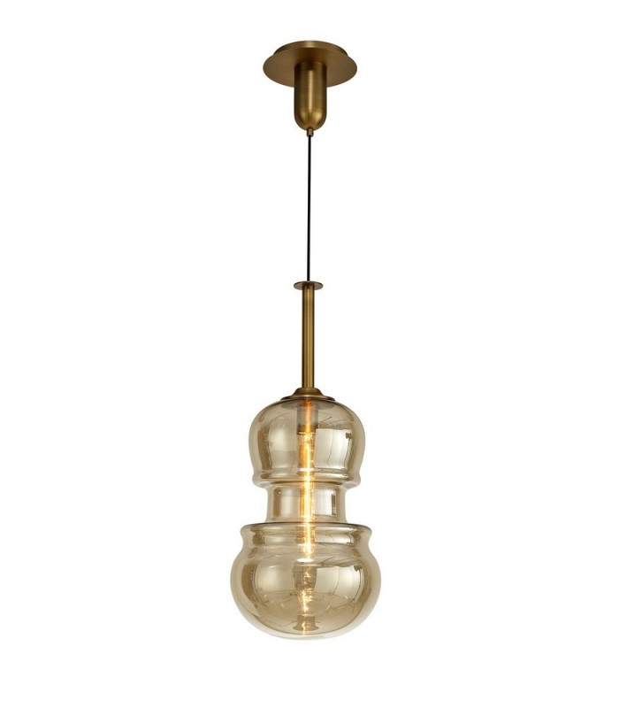 Ceiling Pendant 29cm Round, 1 x E27, Bronze - 1
