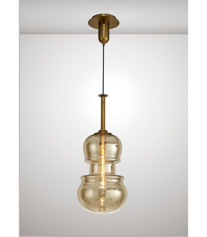 Ceiling Pendant 29cm Round, 1 x E27, Bronze - 3