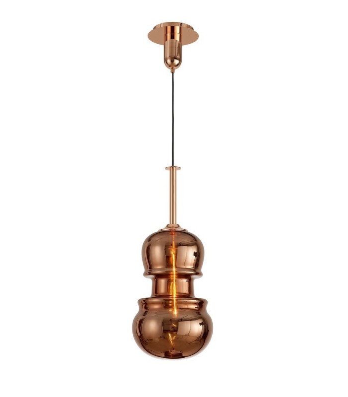 Ceiling Pendant 29cm Round, 1 x E27, Copper - 1