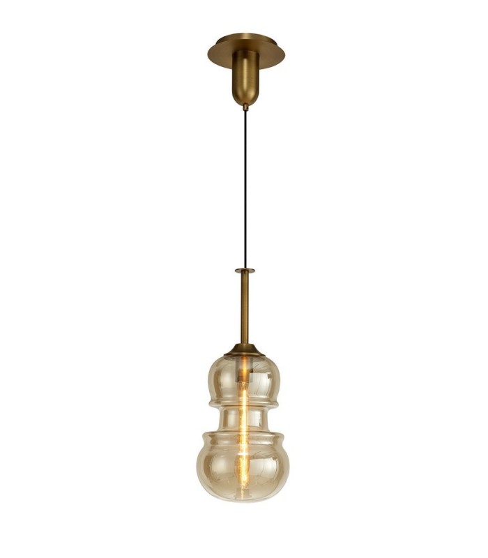 Ceiling Pendant 22cm Round, 1 x E27, Bronze - 1