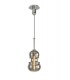 Ceiling Pendant 22cm Round, 1 x E27, Polished Chrome, Graphite - 1