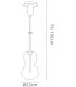 Ceiling Pendant 22cm Round, 1 x E27, Polished Chrome, Graphite - 2