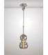 Ceiling Pendant 22cm Round, 1 x E27, Polished Chrome, Graphite - 3