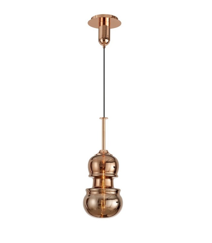 Ceiling Pendant 22cm Round, 1 x E27, Copper - 1