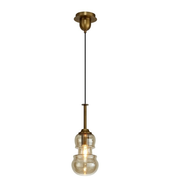 Ceiling Pendant 15cm Round, 1 x E27, Bronze - 1