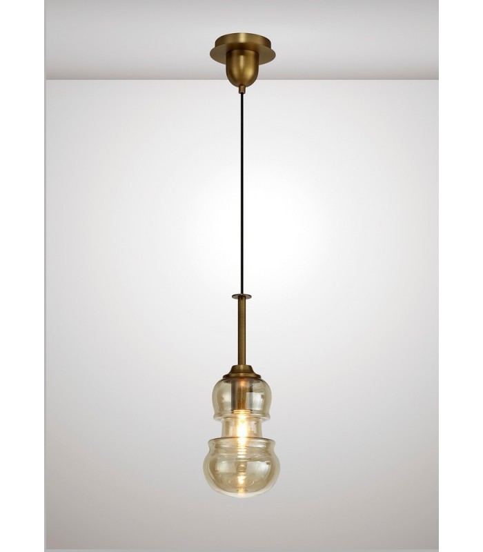 Ceiling Pendant 15cm Round, 1 x E27, Bronze - 3