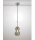 Ceiling Pendant 15cm Round, 1 x E27, Polished Chrome, Graphite - 3