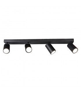 Linear 4 Light Spotlight GU10, Matt Black - 1