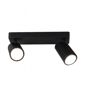 Linear 2 Light Spotlight GU10, Matt Black - 1