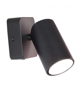 1 Light Switched Wall Light GU10, Matt Black - 1