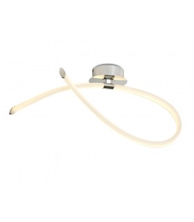 Semi Flush Ceiling Medium Loop, 25W LED, 3000K, 1875lm, Polished Chrome, Frosted Acrylic - 1