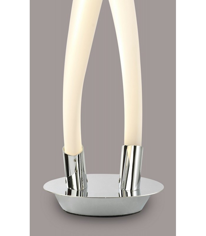 2 Light Table Lamp, 18W LED, 3000K, 1350lm, Polished Chrome, Frosted Acrylic - 5