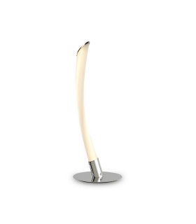 1 Light Table Lamp, 10W LED, 3000K, 750lm, Polished Chrome, Frosted Acrylic - 1
