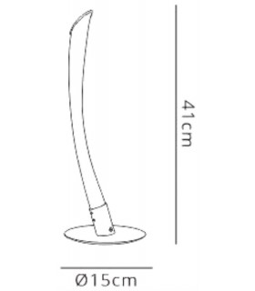 1 Light Table Lamp, 10W LED, 3000K, 750lm, Polished Chrome, Frosted Acrylic - 2