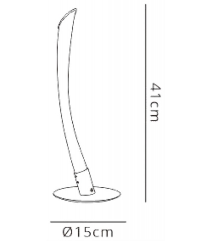 1 Light Table Lamp, 10W LED, 3000K, 750lm, Polished Chrome, Frosted Acrylic - 2