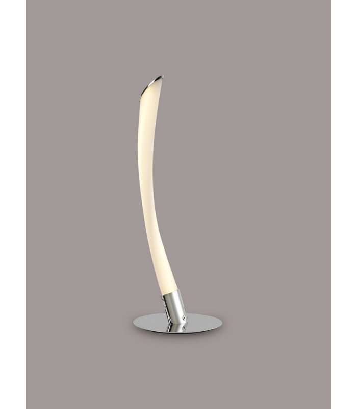 1 Light Table Lamp, 10W LED, 3000K, 750lm, Polished Chrome, Frosted Acrylic - 3