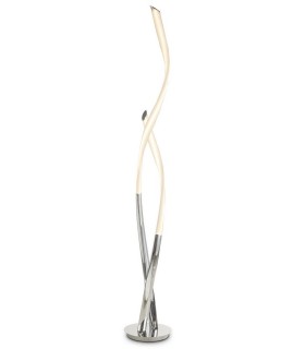 Floor Lamp, 30W LED, 3000K, 2250lm, Polished Chrome, Frosted Acrylic - 1