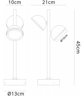 Short Post, 2 x GX53 (Max 10W), IP65, White - 2
