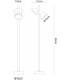 Tall Post, 2 x GX53 (Max 10W), IP65, Anthracite - 2