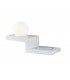 Wall Lamp Switched Globe With Mobile Phone Induction Charger, 6W LED, 3000K, 470lm, Sand White - 3