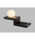 Wall Lamp Switched Globe With Mobile Phone Induction Charger, 6W LED, 3000K, 470lm, Sand Black - 3
