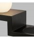 Wall Lamp Switched Globe With Mobile Phone Induction Charger, 6W LED, 3000K, 470lm, Sand Black - 5