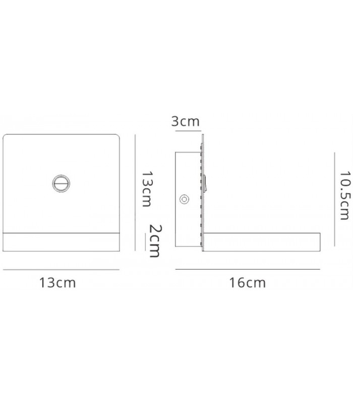 Backlight Wall Lamp Switched With Mobile Phone Induction Charger, 3W LED, 3000K, 210lm, Sand White - 2