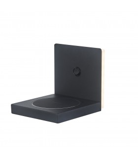 Backlight Wall Lamp Switched With Mobile Phone Induction Charger, 3W LED, 3000K, 210lm, Sand Black - 1