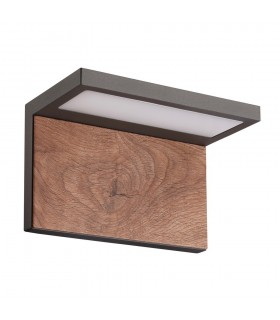 Wall Down Lamp, 13W LED, 3000K, 850lm, IP54, Anthracite, Walnut - 1