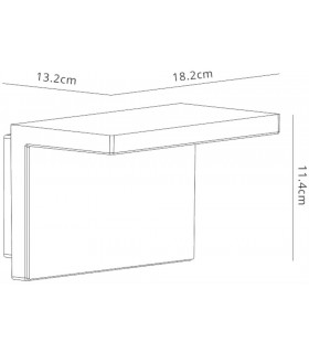 Wall Down Lamp, 13W LED, 3000K, 850lm, IP54, Anthracite, Walnut - 2