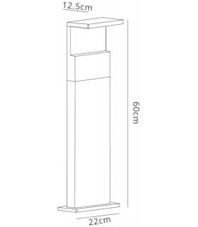 Floor Lamp Small, 13W LED, 3000K, 850lm, IP54, Anthracite, Walnut - 2