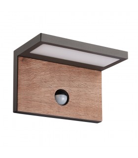 Motion Sensor Wall Lamp, 15W LED, 3000K, 900lm, IP54, Anthracite, Walnut - 1