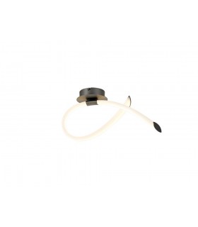 Wall Lamp Loop, Dimmable, 18W LED, 3000K, 1350lm, Titanium, Frosted Acrylic - 1
