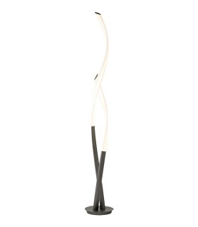 Floor Lamp, 30W LED, 3000K, 2250lm, Titanium, Frosted Acrylic - 1