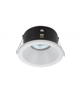 GU10 Downlight Round, 1 x GU10 (Max 12W), IP54, Matt White - 1