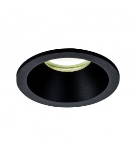 GU10 Downlight Round, 1 x GU10 (Max 12W), IP54, Matt Black - 1