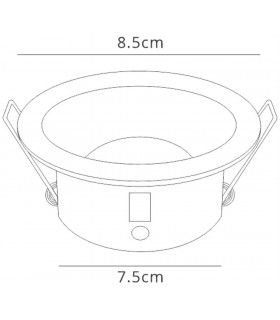 GU10 Downlight Round, 1 x GU10 (Max 12W), IP54, Matt Black - 2