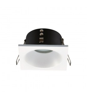 GU10 Downlight Square, 1 x GU10 (Max 12W), IP54, Matt White - 1