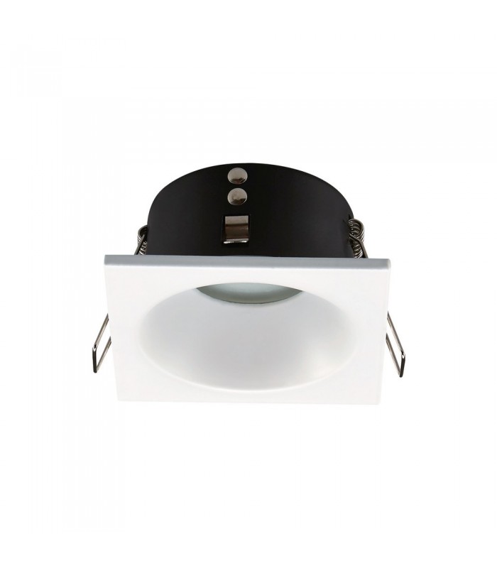 GU10 Downlight Square, 1 x GU10 (Max 12W), IP54, Matt White - 1