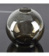 Tube Globe Pendant Ceiling Light Black Smoky Glass Shade 3x E27-5