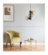 Tube Globe Pendant Ceiling Light Black Amber Glass Shade 3x E27-2