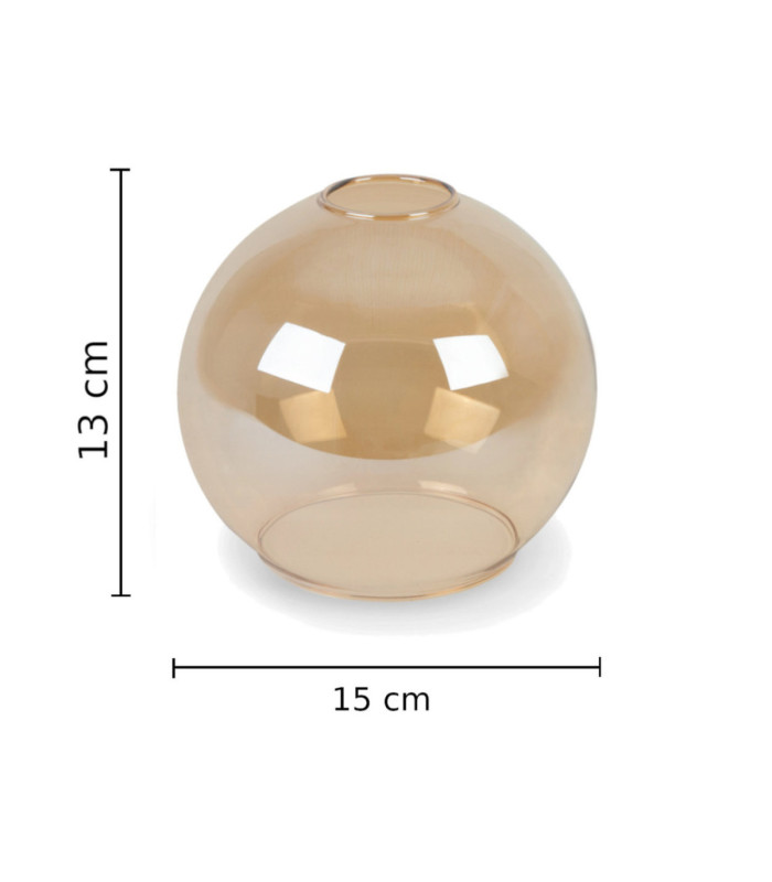 Tube Globe Pendant Ceiling Light Black Amber Glass Shade 3x E27-7