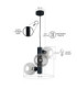 Tube Globe Pendant Ceiling Light Black Transparent Glass Shade 3x E27-3