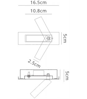 Wall Lamp, 3W LED, 3000K, 210lm, Sand White - 2