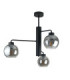 Flex Multi Arm Semi Flush Ceiling Lamp Black Smoky Glass Shade 3x E27-1